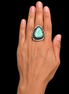 Green Turquoise Statement Ring