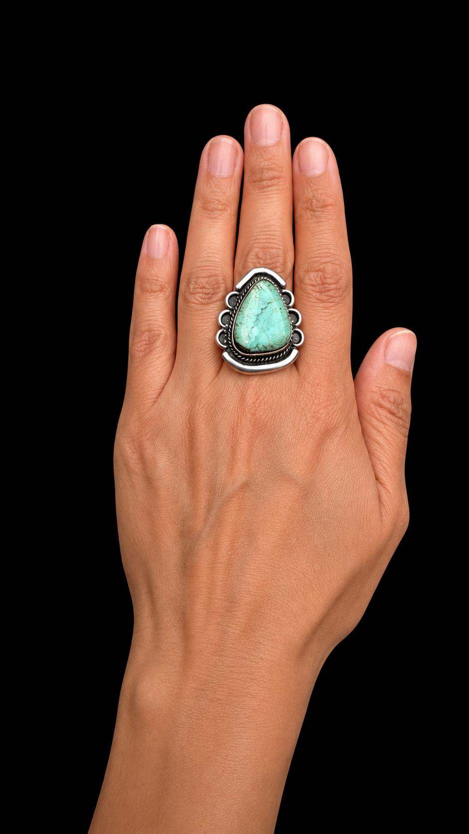 Green Turquoise Statement Ring