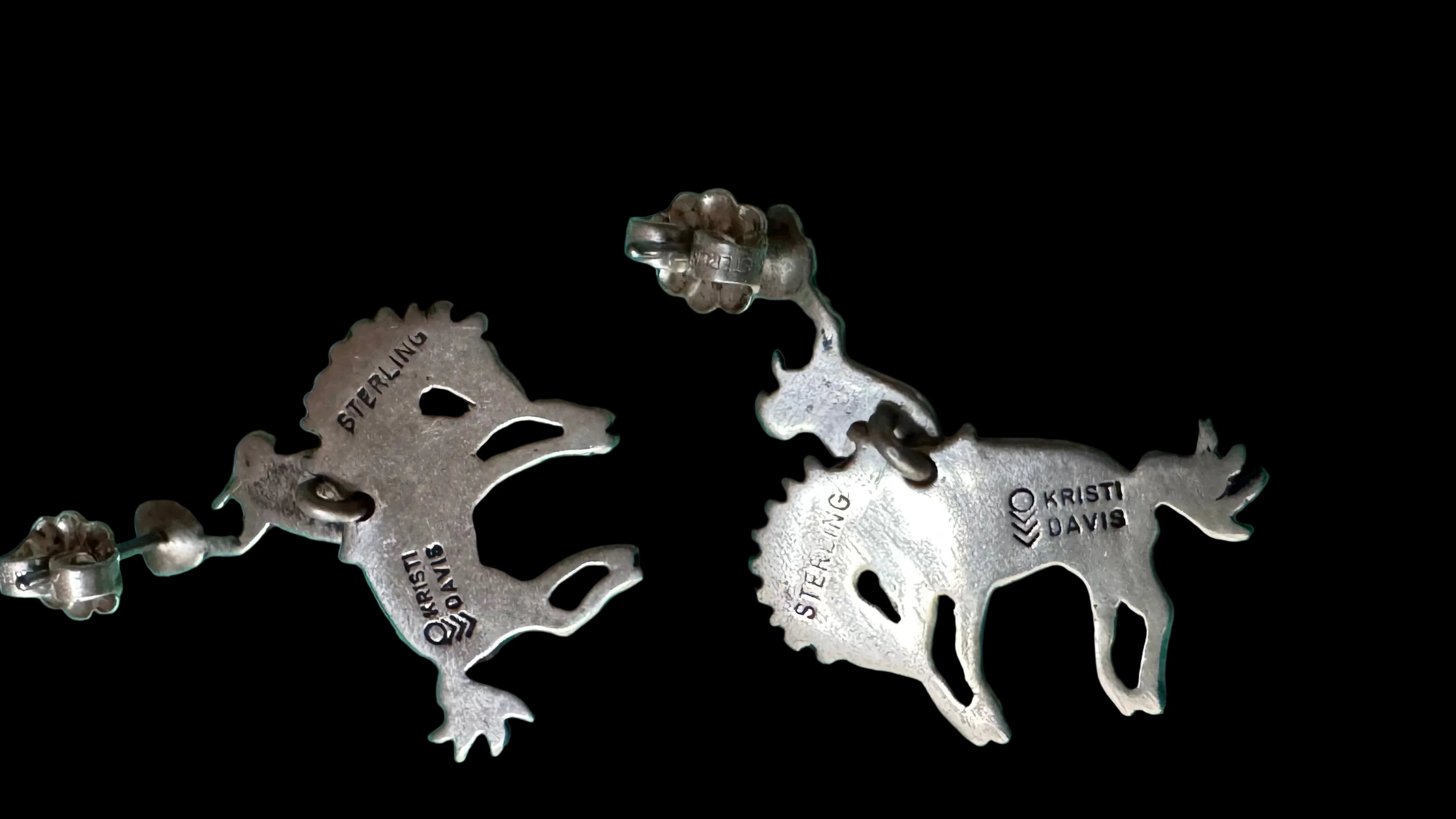 Articulated Sterling Bucking Bronco Rider by Kristi Davis