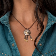 Sterling Silver Warrior on Horse Pendant with Italian Sterling Chain by Dennis Hogan