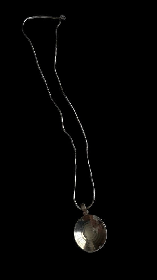 Vintage 950 Silver Spiral Pendant Necklace