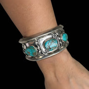 Mid-Century Turquoise Cuff