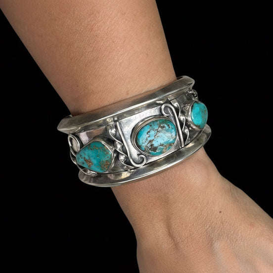 Mid-Century Turquoise Cuff
