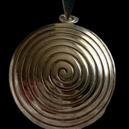 Vintage 950 Silver Spiral Pendant Necklace