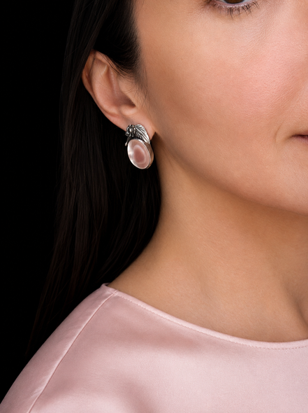 Vintage Sterling Silver Mother of Pearl Earrings