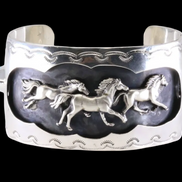 Mustangs in Sterling and Turquoise by Darrell Morgan