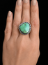 Sterling Silver and Green Turquoise Vintage Ring
