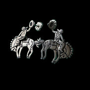Articulated Sterling Bucking Bronco Rider by Kristi Davis