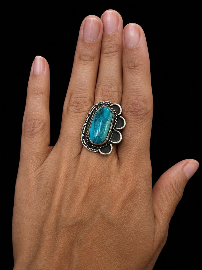 Vintage Sterling Silver Turquoise Ring