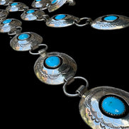 Vintage IHMJ (Indian Hand Made Jewelry) Turquoise Concho Belt
