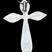 Hand Fabricated Inlay Cross and Necklace