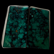 Teal Spiderweb Turquoise Earrings by Tommy