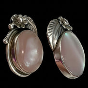Vintage Sterling Silver Mother of Pearl Earrings