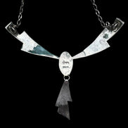 Dense Spiderweb Turquoise Necklace by Mike Begay