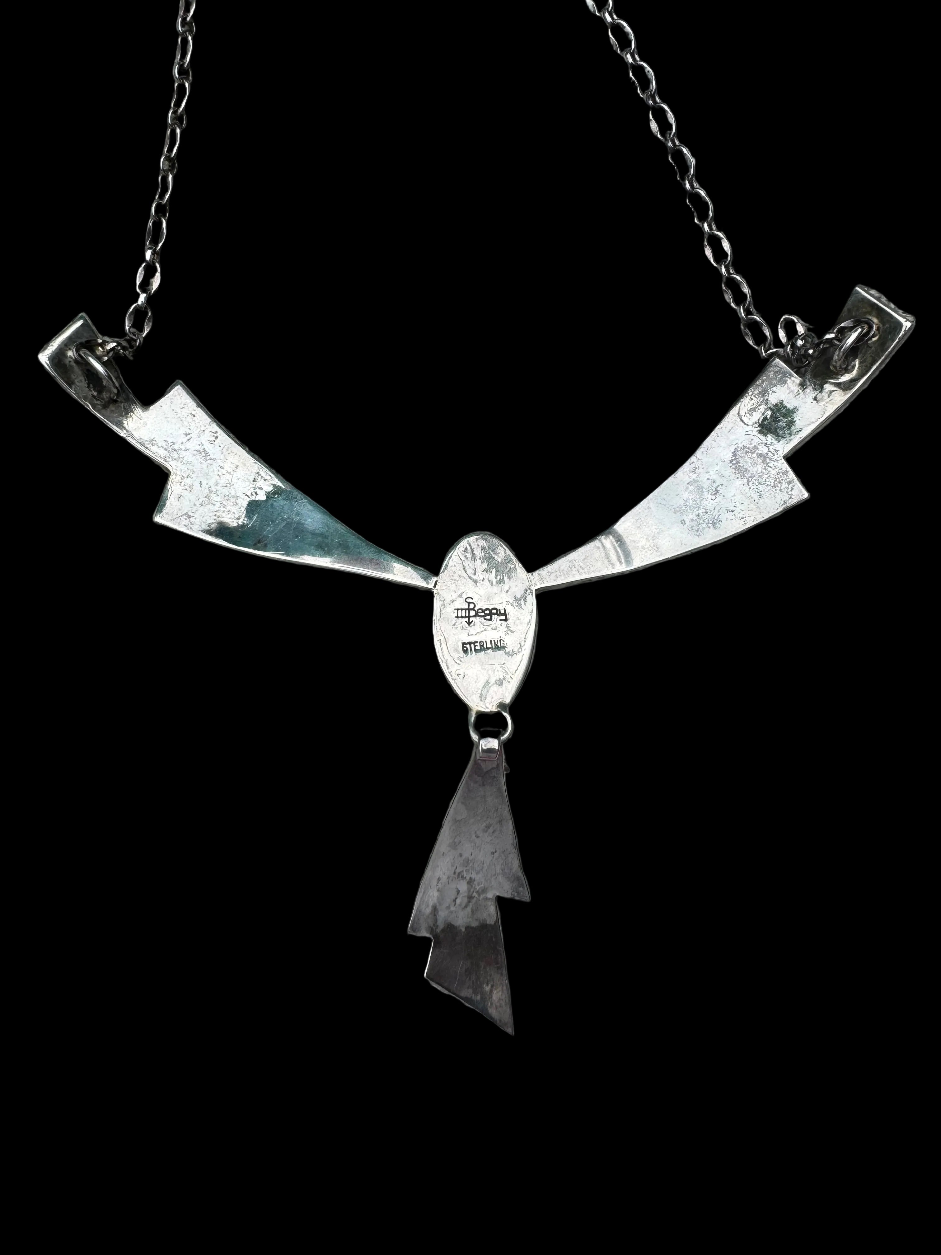 Dense Spiderweb Turquoise Necklace by Mike Begay