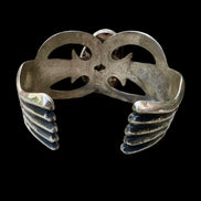 Hand Fabricated Mid-Century Turquoise and Sterling Cuff