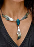 Dense Spiderweb Turquoise Necklace by Mike Begay
