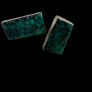 Teal Spiderweb Turquoise Earrings by Tommy