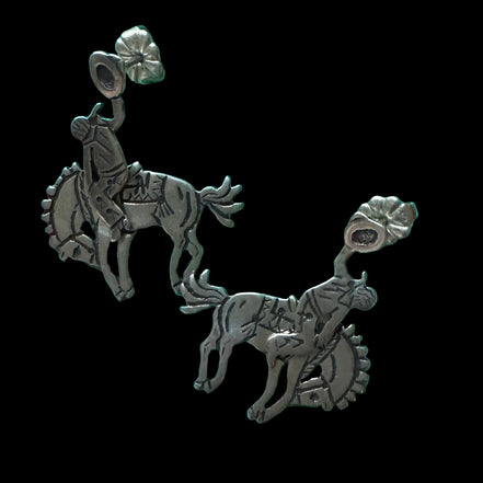 Articulated Sterling Bucking Bronco Rider by Kristi Davis