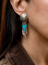 Bear Heart Line Concho and Heishi Earrings