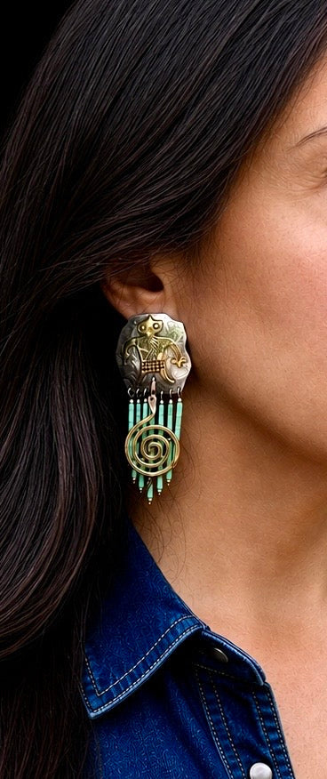 Michael Redhawk Sterling Silver Earrings
