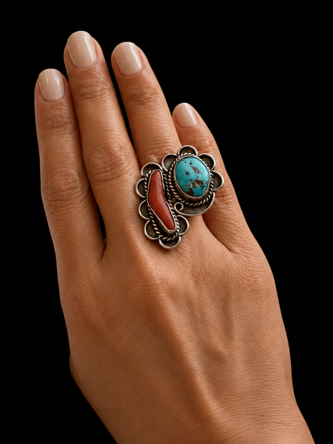 Vintage Coral and Turquoise
