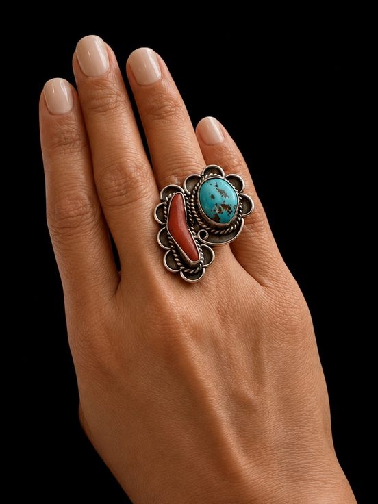 Vintage Coral and Turquoise