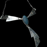 Dense Spiderweb Turquoise Necklace by Mike Begay