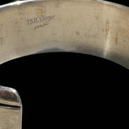 Thomas & Rosita Singer Hopi Sterling Silver Mountain Lion Overlay Cuff